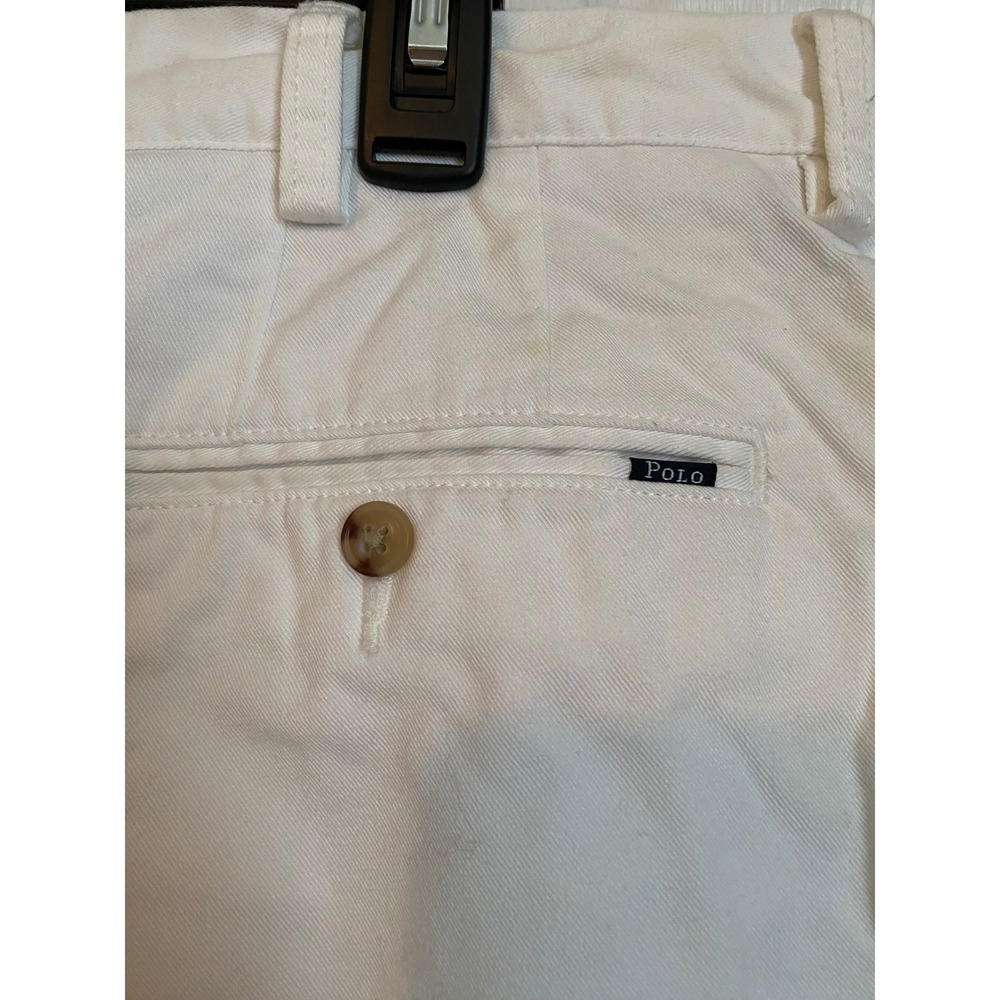 Polo Ralph Lauren Mens White Classic Fit 9 Inch Chino Shorts Cotton Twill - Picture 3 of 7